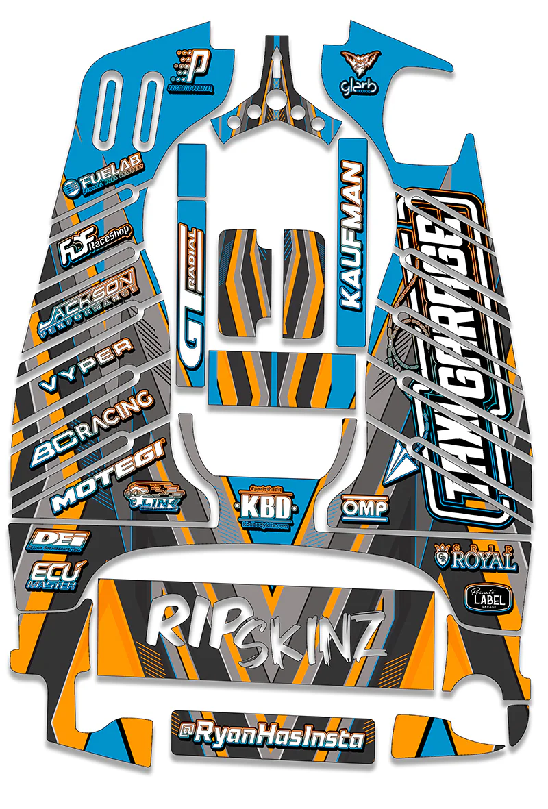 'Ryan Kaufman Formula Drift Signature Model' RipSkinz Standard Crazy Cart Livery Kit